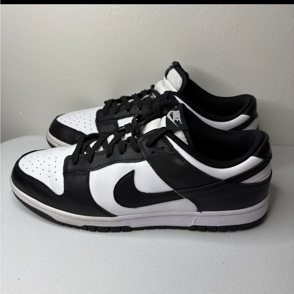 Nike Black and White Dunk Low Retro sneakers excellent shape 11.5 M